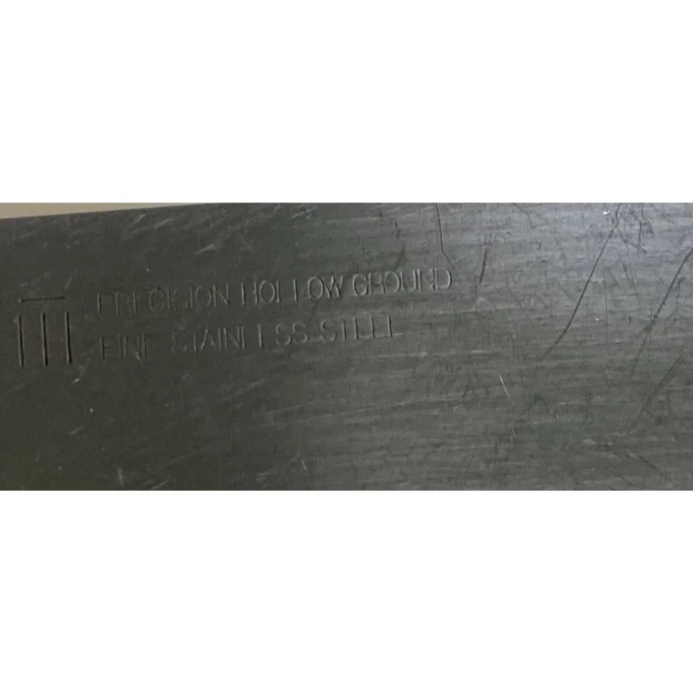 Precision Hollow Ground Wood Handle Three Rivet Full Tang Chef's 9 in. Knife